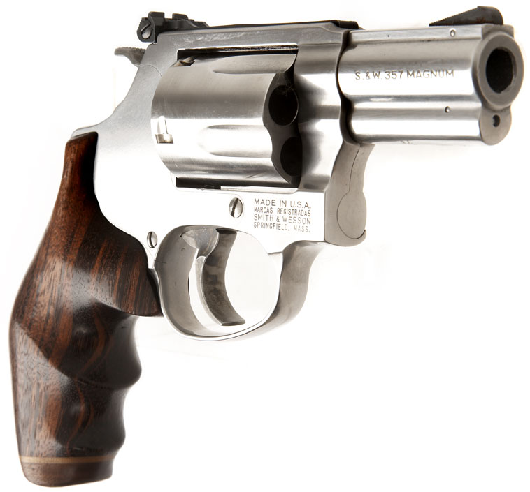 Deactivated Smith & Wesson .357 Magnum Snub Nose revolver. 