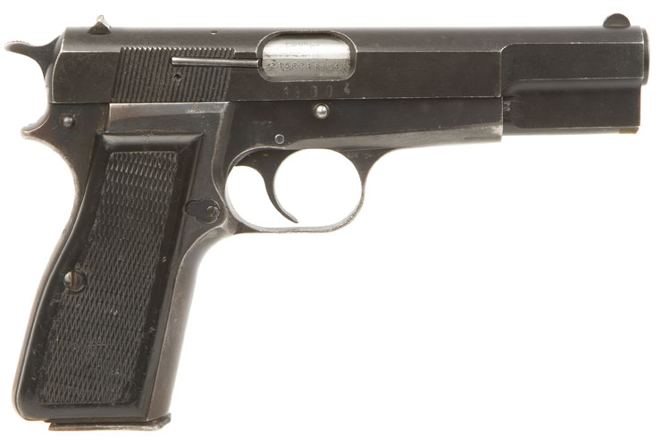 Deactivated Browning Hi Power 9mm Pistol