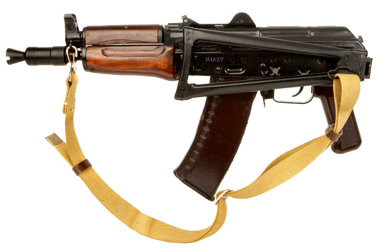 Deactivated Russian AKSU74 Assault Rifle.