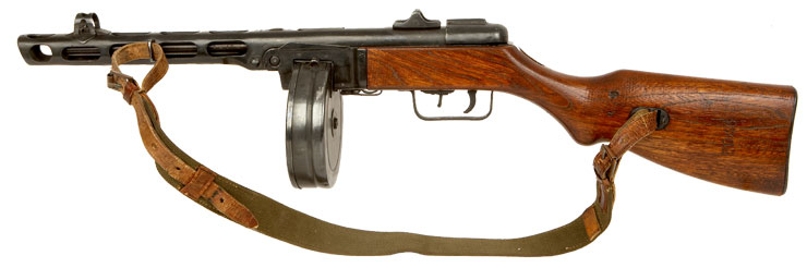 Deactivated WW2 Russian PPSH41 Submachine Gun