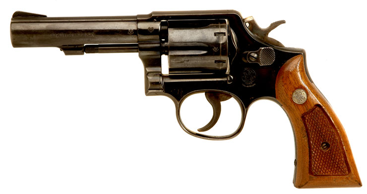 Deactivated Smith & Wesson model 10-8 .38 Heavy barrel revolver.