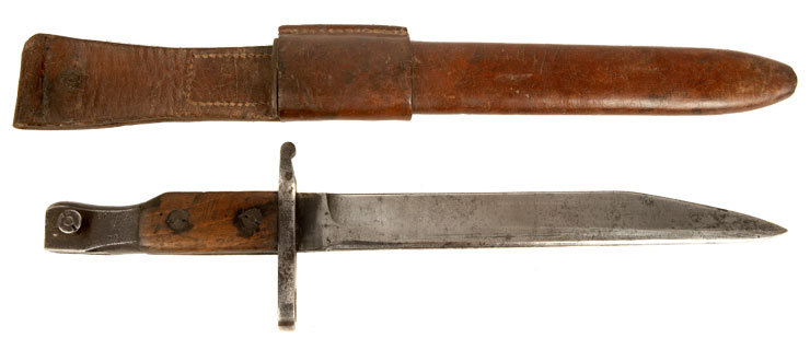 First World War issued Canadian Ross Rifle Bayonet & Scabbard