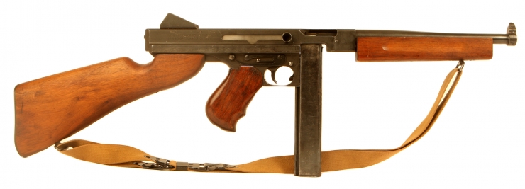 Deactivated WWII US Thompson M1 submachine gun.