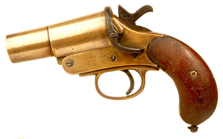 Deactivated First World War Webley & Scott MKIII Flare Pistol