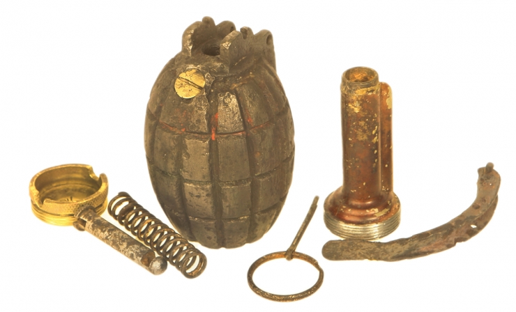 Inert WWI British No5 MKI Mills Hand Grenade