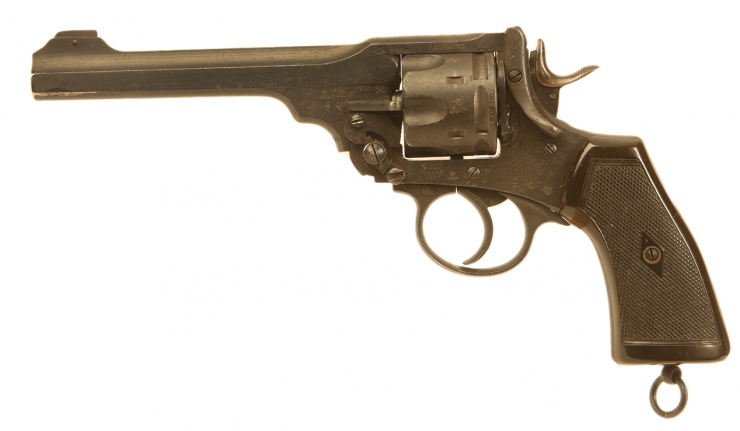 Deactivated First World War dated British officers Webley MK6 .455 revolver.