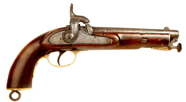 An Original 1867 British Military Issued East India Government Percussion Pistol