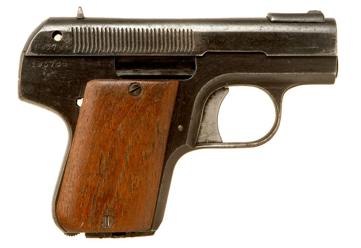 Deactivated Rare WWI German Imperial Military Contract 1908 Pieper Bayard Pocket Pistol