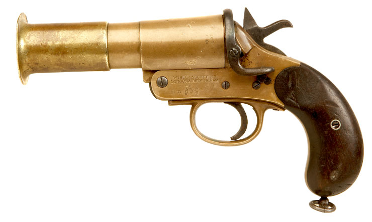 Deactivated WWI Webley & Scott Flare Pistol dated 1918