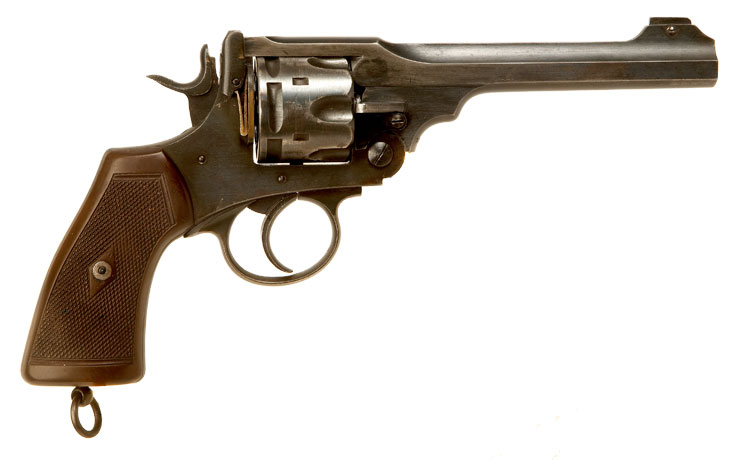 Deactivated First World War Webley MK6 revolver chambered in British .455