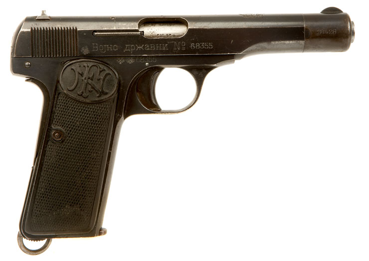 Deactivated Browning 1922 Yugoslavian Military Contract Pistol
