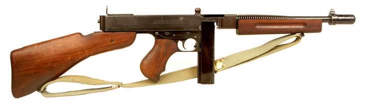 Deactivated WWII Thompson M1928A1 Submachine Gun