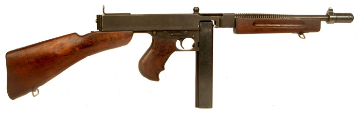 Deactivated WWII US Thompson M1928A1 Submachine Gun