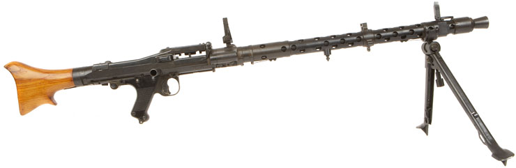 Due in Deactivated WWII Nazi MG34 Light Machine Gun