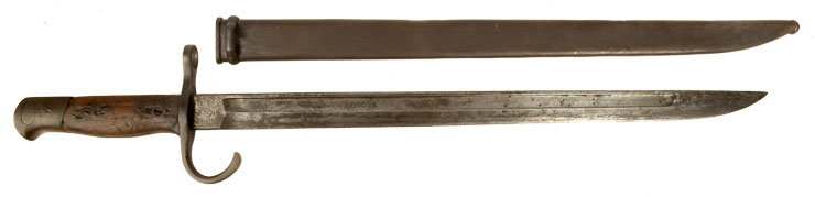 An original WWII Japanese Arisaka Type 30 Rifle Bayonet & Scabbard