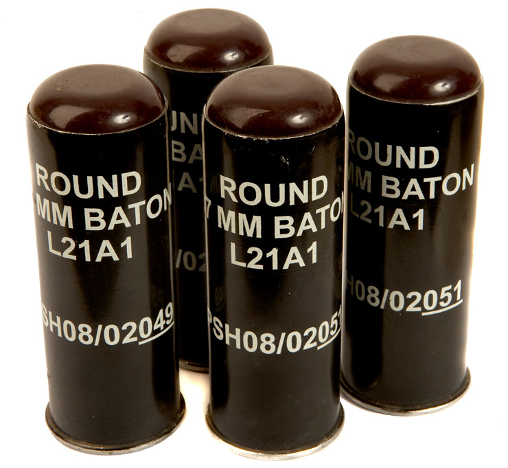 Inert 37mm L21A1 Baton Rounds