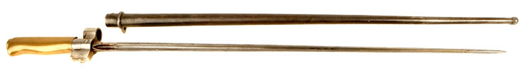WWI French 1886/16 Lebel rifle/carbine bayonet & scabbard