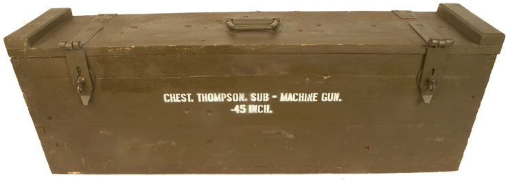 Thompson M1A1 wooden transit box.