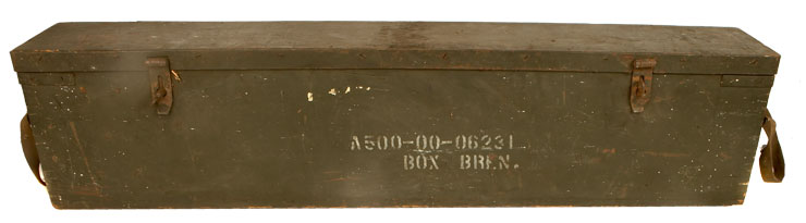 WWII Bren gun wooden transit chest