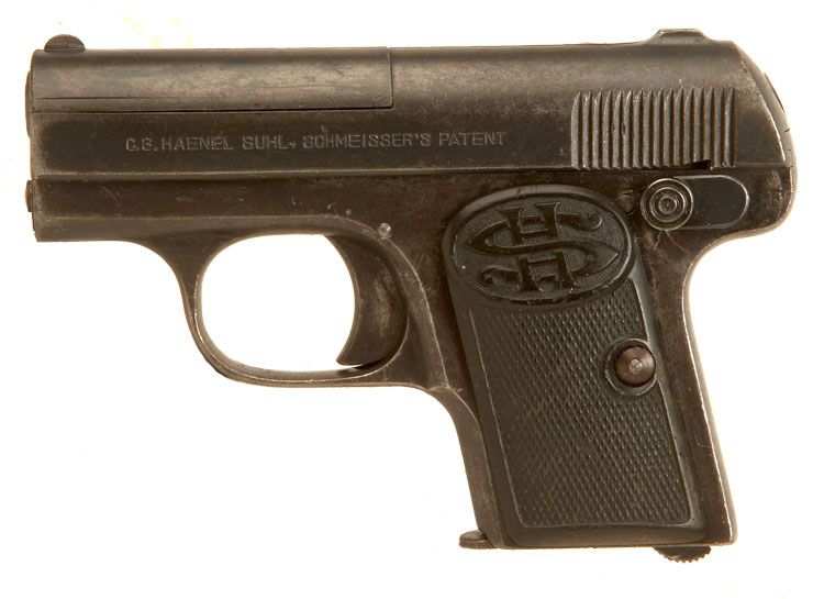 Deactivated C.G. Haenel Suhl, Schmeisser Patent Pistol