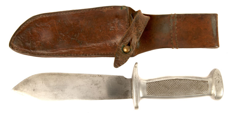 Second World War French Military Youth Organisation Knife with its original leather sheath
