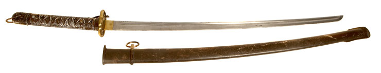 WWII Japanese Type 95 Samurai NCO Sword with matched Scabbard