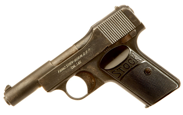 Deactivated Franz Stock pistol Issued to The Royal Dutch Navy.
