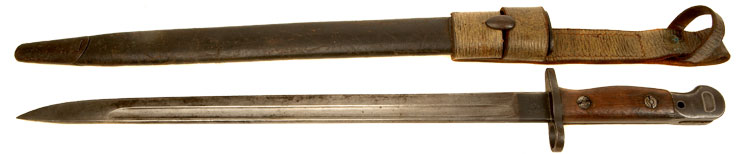 WWI 1907 Pattern SMLE Rifle Bayonet & Scabbard by Lithgow