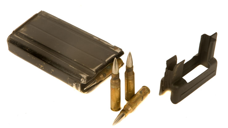 British SLR L1A1 Rifle Magazine with loader and inert rounds