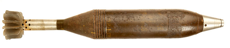 Inert D-Day Era WWII US 81mm M56 Mortar Round