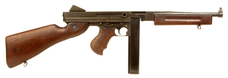 Deactivated Old Spec WWII Thompson M1A1 Submachine Gun