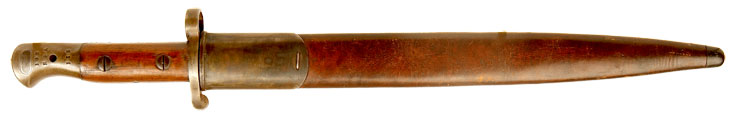 Scarce 1903 Pattern SMLE Short bayonet and scabbard Issued to 102nd Battery, Royal Artillery Garrison