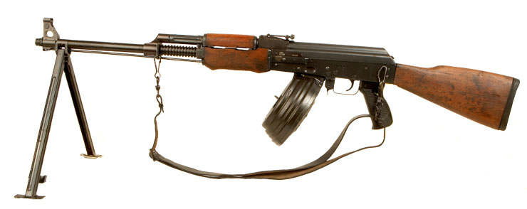 Deactivated Cold War Era RPK (Ruchnoy Pulemyot Kalashnikova) Machine gun Model M72B1