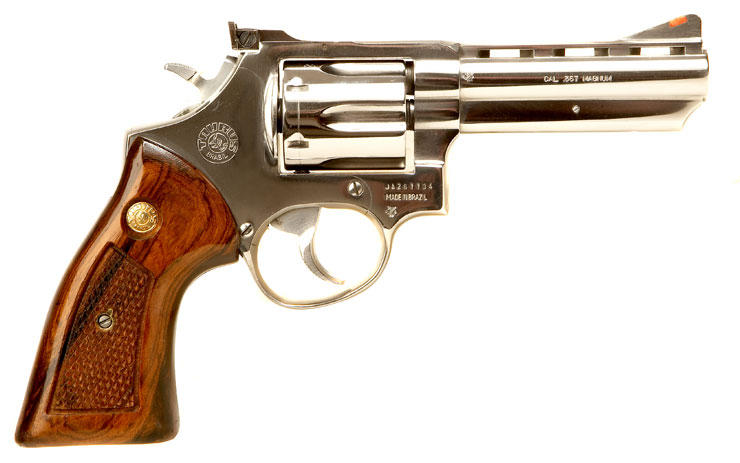 Mint Condition Deactivated Taurus .357 Nickel Plated Revolver