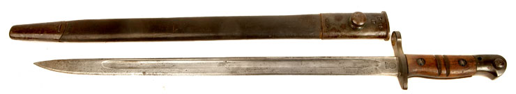 A First World War Winchester Made P17 Rifle Bayonet with Scabbard