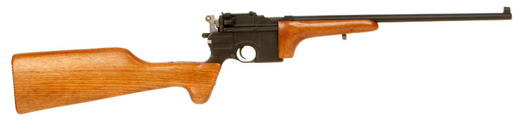 Deactivated C96 Mauser Broomhandle Carbine