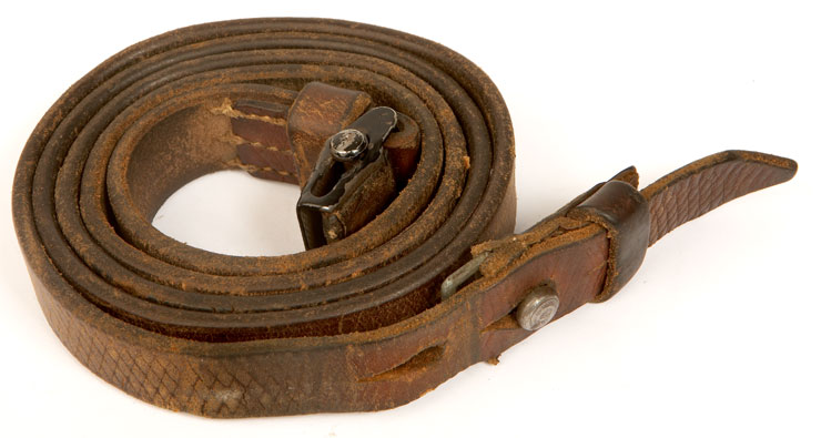 An original WWII German K98 leather sling.