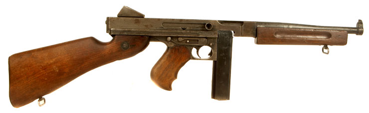 Deactivated Second World War US Thompson M1A1 Submachine gun