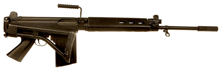 Deactivated Rare Argentinian FN FAL Self Loading Rifle, Airborne Model