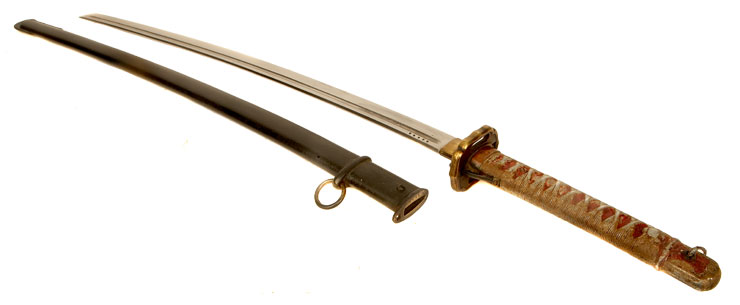 WWII Japanese Samuria Sword with matching Steel Scabbard