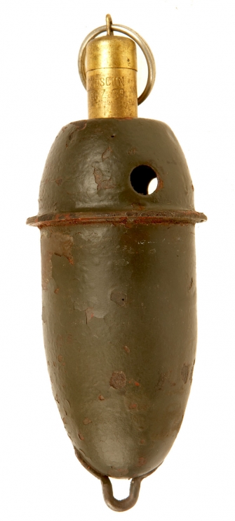 Inert WWII German  Mod. 42 Nebelhandgranaten or Smoke Egg Hand Grenade.