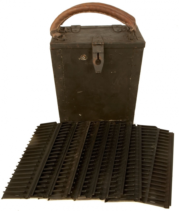 WWII Italain Breda M37 Machine Gun Ammunition Box with Clips