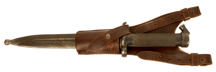 Regimetally Marked Swedish Carl Gustav M1896 Bayonet & Scabbard with Leather Frog