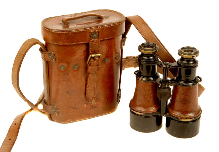 WW1 British Issued Field Binoculars with case