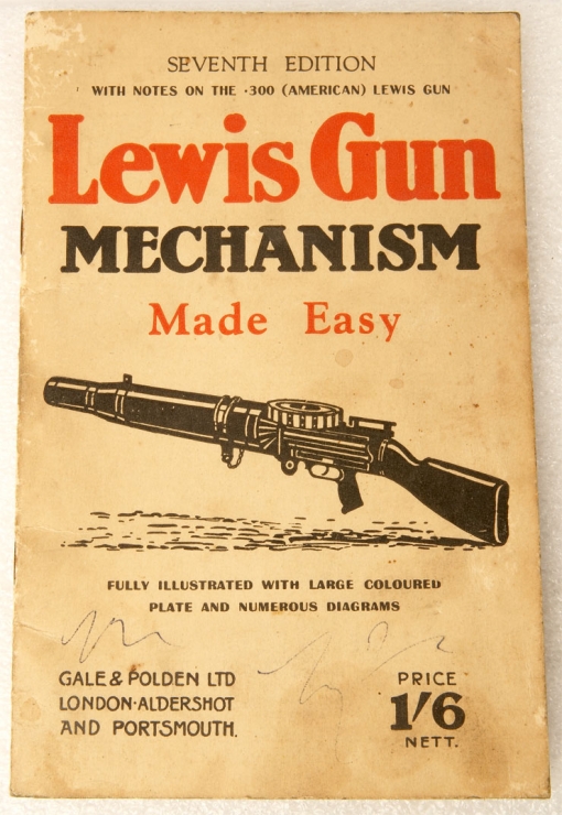 WWII Issued Lewis Gun Instruction Manual