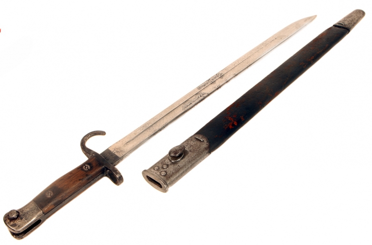 Very Rare 1907 SMLE Hooked Quillion Bayonet with Scabbard issued to Royal Munster Fusilers