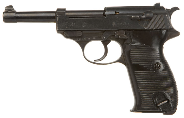 Due in Deactivated WWII Nazi Walther P38 Pistol