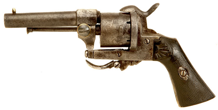 Spanish 7mm pinfire revolver. Manufactured by Fabrica de Pablo Juaristi Eibar.