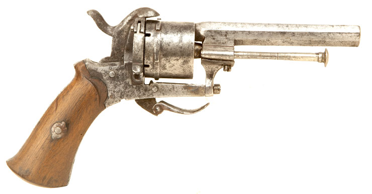 Antique Obsolete Calibre Belgium Pinfire Revolver