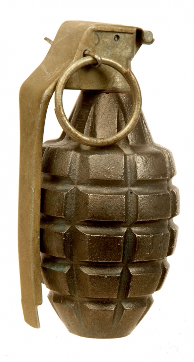 Inert US Pineapple Grenade - Vietnam War Era